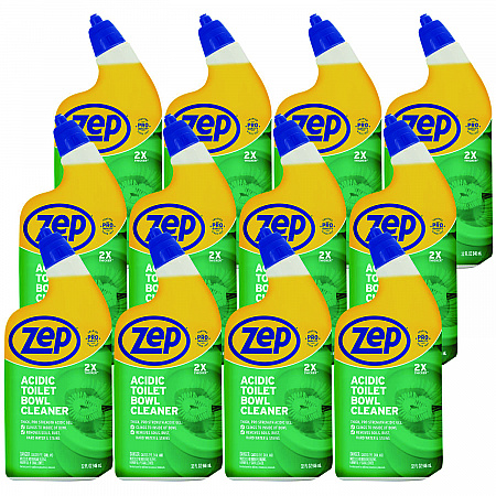 Acidic Toilet Bowl Cleaner, Mint Scent, 32 oz Bottle, 12/Carton (ZUATBC32)