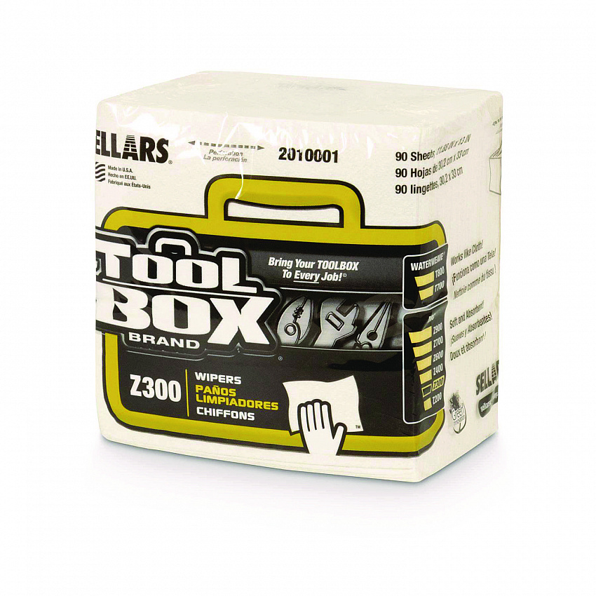 Z300 Quarterfold Wipers, 1-Ply, 11.87 x 13, White, 12/Carton (2010001)
