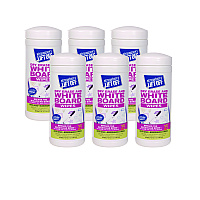 Dry Erase Board Cleaner Wipes, Cloth, 7 x 12, 40/Canister, 6 Canisters/Carton (42703CT)
