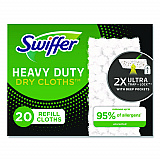 Heavy-Duty Dry Refill Cloths, 10.3 x 7.8, White, 20/Pack, 4 Packs/Carton (77197)