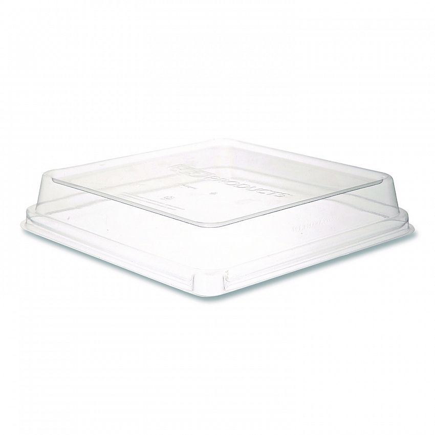 Renewable and Compostable Lids, 8.8 x 8.8 x 1.64, Clear, Plastic, 200/Carton (EPSCS9SLID)
