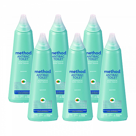 Antibacterial Toilet Cleaner, Spearmint Scent, 24 oz Bottle, 6/Carton (01221CT)