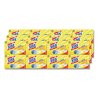 Steel Wool Soap Pads, Steel, 4/Box, 24 Boxes/Carton (98041)