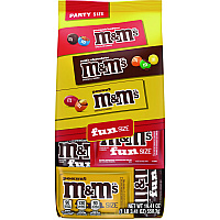 M and M's Milk Chocolate, Peanut and Peanut Butter Variety Pack Fun Size Chocolate Candy Assortment, 19.41 oz Bag (59878)