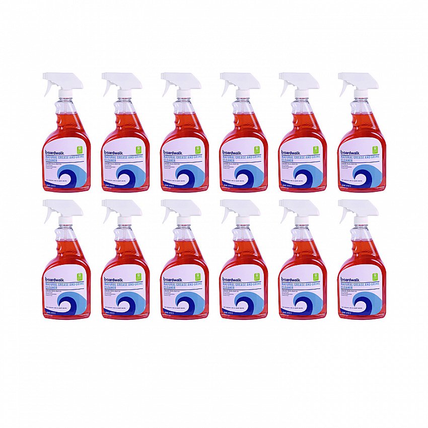 Natural Grease and Grime Cleaner, 32 oz Spray Bottle, 12/Carton (47612)