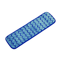8125017186096, SKILCRAFT Microfiber Flat Wet Mop - Reusable, 18 x 5.5, Blue, 12/Box (7167185)