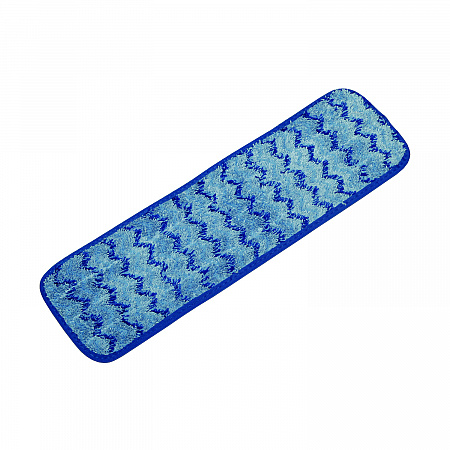 8125017186096, SKILCRAFT Microfiber Flat Wet Mop - Reusable, 18 x 5.5, Blue, 12/Box (7167185)