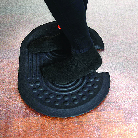 AFS-TEX 2000X Anti-Fatigue Mat, Oval, Black Anti-Slip Surface, 16