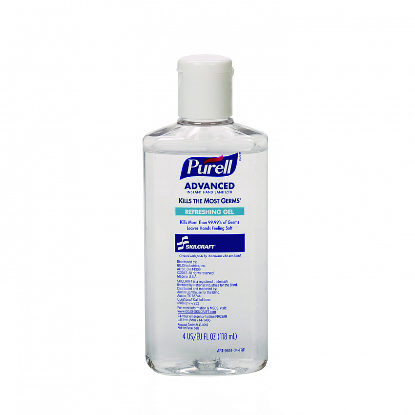 8520014907358, SKILCRAFT PURELL Advanced Hand Sanitizer, Refreshing Gel Scent, 4 oz, 24/Box (4907358)
