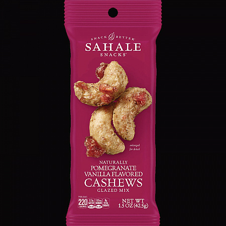Pomegranate Vanilla Glazed Mix Cashews, 1.5 oz Bag, 18/Carton (00328)