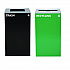 29 Gallon Trash/Recycling Cans, Steel, Green Recycling Can with Mixed Lid, Black Trash Can with Square Lid (4450BLKKIT12)
