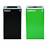 29 Gallon Trash/Recycling Cans, Steel, Green Compost Can with Mixed Lid, Black Trash Can with Square Lid (4450BLKKIT13)