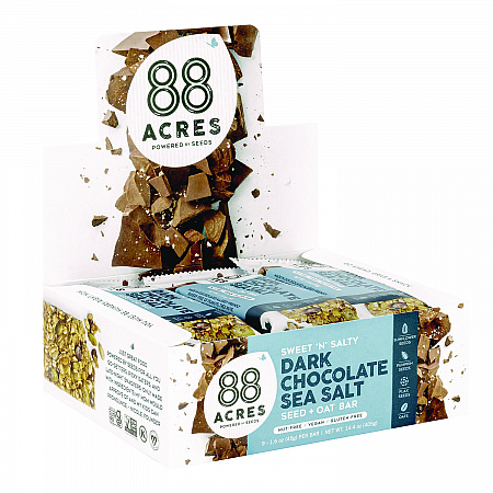 Sweet 'N Salty Gluten-Free Dark Chocolate Sea Salt Seed and Oat Bar, 1.6 oz Bar, 9/Box (ACY00504)