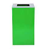 29 Gallon Trash/Recycling Cans, Steel, Green Can with Square Lid (4450KITGRNS)