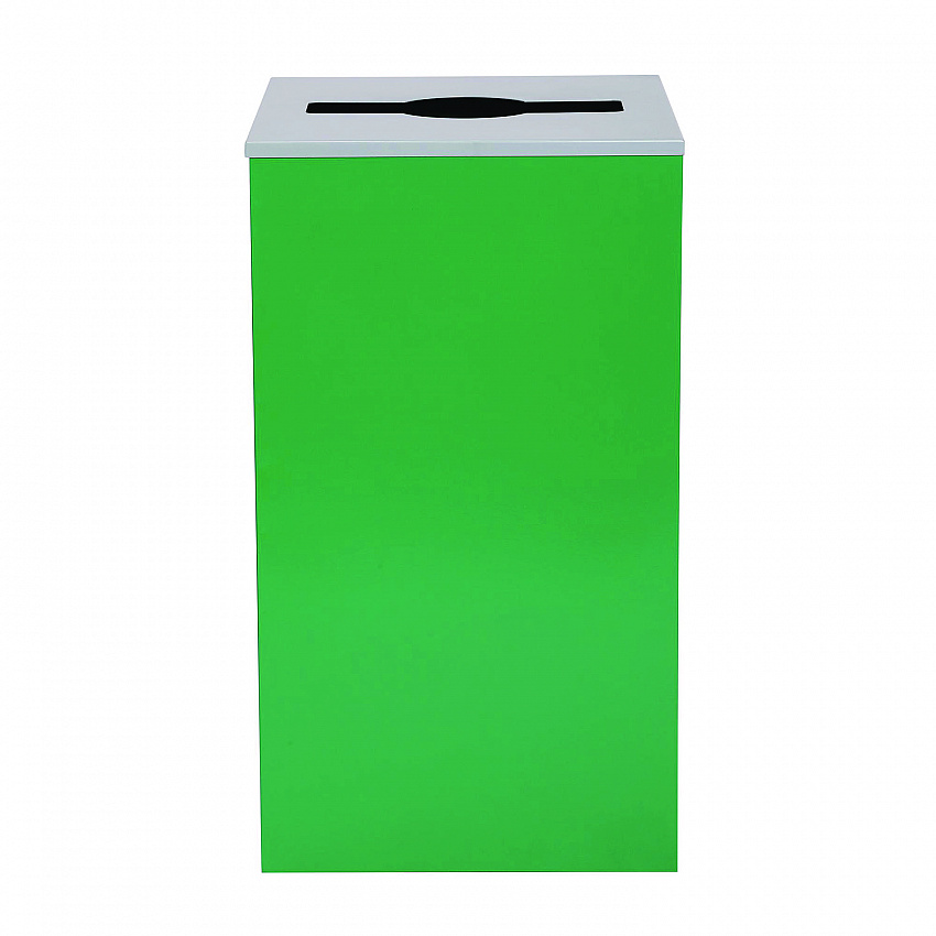 29 Gallon Trash/Recycling Cans, Steel, Green Can with Mixed Lid (4450KITGRNM)