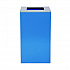 29 Gallon Trash/Recycling Cans, Steel, Blue Can with Square Lid (4450KITBLUS)