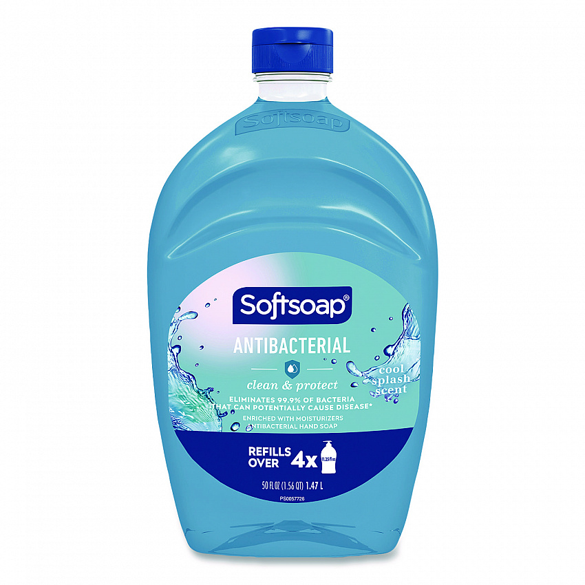 Antibacterial Liquid Hand Soap Refill, Cool Splash, 50 oz Bottle (61031016EA)