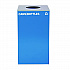 29 Gallon Trash/Recycling Cans, Steel, Blue Cans/Bottles Recycling Can with Circle Lid (4450KITBLUCC)