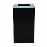 29 Gallon Trash/Recycling Cans, Steel, Black Can with Square Lid (4450KITBLKS)