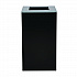 29 Gallon Trash/Recycling Cans, Steel, Black Can with Square Lid (4450KITBLKS)
