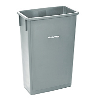 Slim 23 Gallon Indoor Trash Can, Plastic, Gray (477GRY)