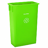 Slim 23 Gallon Recycling Bin, Plastic, Lime Green (ALP477LGRN)