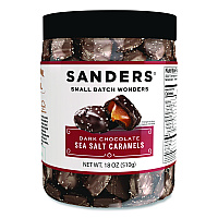 Small Batch Wonders Dark Chocolate Sea Salt Caramels, 18 oz Tub (MRY30987)