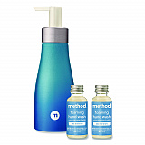 Refill + Reuse Foaming Hand Soap Refill Kit, Sea Minerals Scent, (2) 1 oz Refill Bottles, 10 oz Dispenser Bottle (356001)
