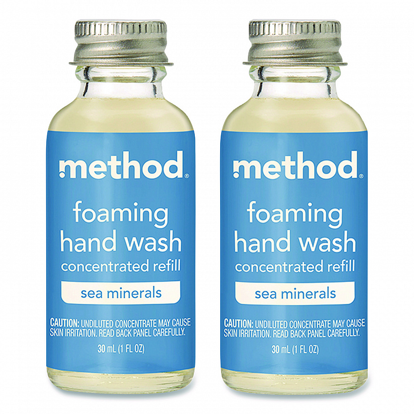 Refill + Reuse Foaming Hand Soap Refill, Sea Minerals Scent, 1 oz Refill Bottle, 2/Pack (356009)