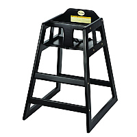 Wooden Stackable High Chair, Supports Up to 50 lb, 29.02" h, Espresso (ALP41201ESP)