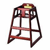 Wooden Stackable High Chair, Supports Up to 50 lb, 29.02" h, Mahogany (ALP41201MA)