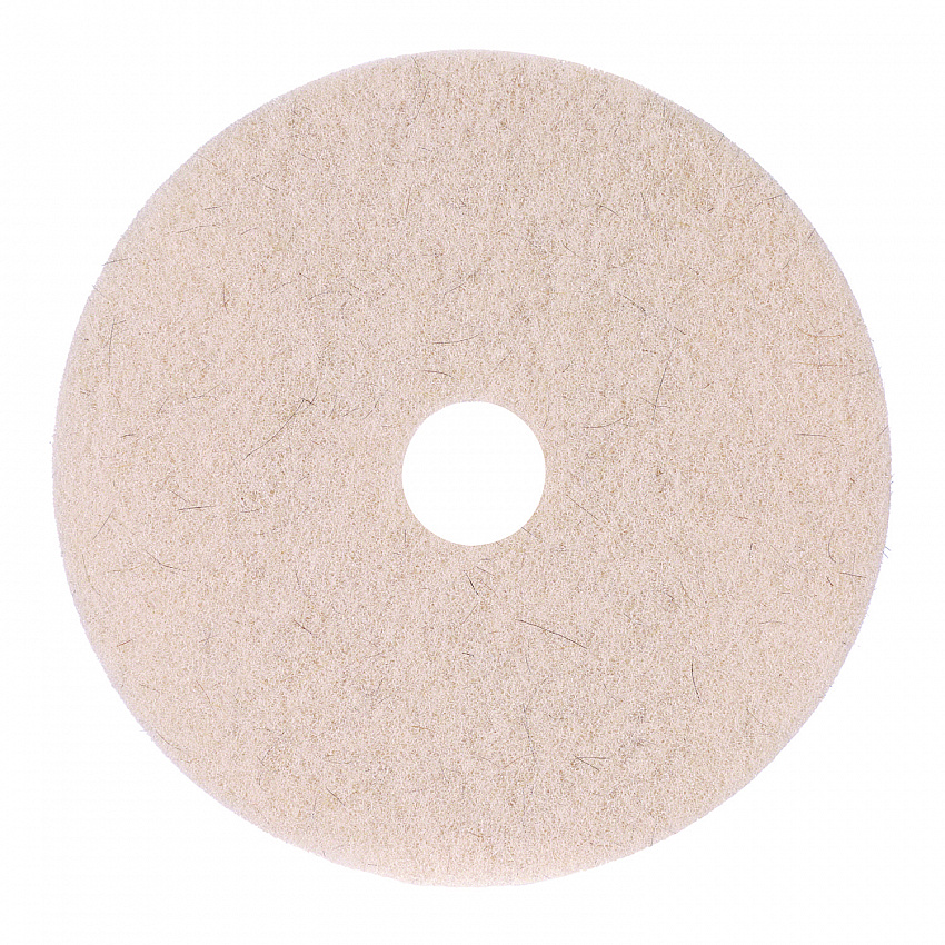 Natural Hog Hair Burnishing Floor Pads, 17" Diameter, Tan, 5/Carton (4017NHE)