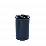 ENHANCE Series Waste Receptacle, Dual Top Hole, 23 gal, Metal, Jet Black Metallic (2172844)
