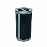 ENHANCE Series Waste Receptacle, Dual Top Hole, 33 gal, Metal, Pearl Gray/Umbra Gray (2172847)