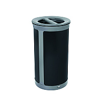 ENHANCE Series Waste Receptacle, Dual Top Hole, 33 gal, Metal, Pearl Gray/Umbra Gray (2172847)