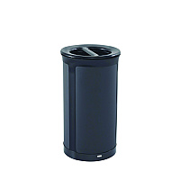 ENHANCE Series Waste Receptacle, Dual Top Hole, 33 gal, Metal, Jet Black Metallic (2172848)