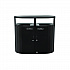 RESIST Dual Stream Waste and Recycling Container, 66 gal, Metal, Textured Black/Black Gloss (2185042)