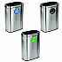 10.5 Gallon Recycle, Trash and Compost Combo Station, Brushed Stainless Steel (47040LRTCO)