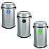 17 Gallon Stainless Steel Indoor Recycling, Trash and Compost Bins with Swivel Lid (47065L1RTCO)
