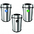 17 Gallon Stainless Steel Open Top Recycling, Trash and Compost Station (47065LRTCO)