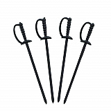 Sword Picks, Plastic, 6", Black, 1,000/Box, 10 Boxes/Carton (RP147BK)