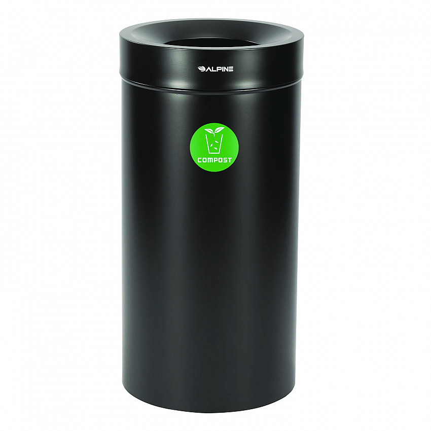 27 Gallon Black Stainless Steel Compost Can (47527BLKCO)