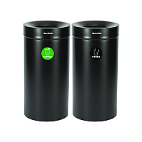 27 Gallon Black Stainless Steel Compost Bin and Trash Can (47527BLKCOT)