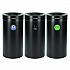 27 Gallon Black Stainless Steel Compost Bin, Recycling Can and Trash Receptacle (47527BLKRTCO)