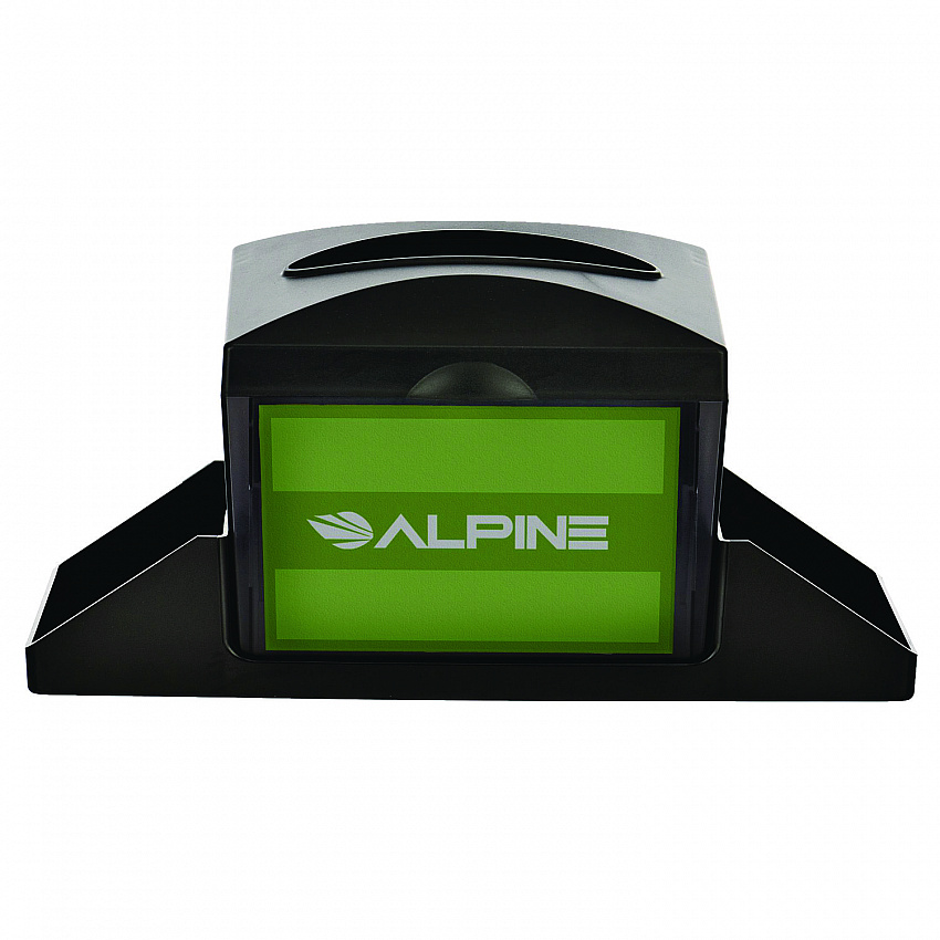 Interfold Table Top Dispenser Napkin Holder with Caddy, 6 x 14.17 x 6.5, Black (ALP4332C)