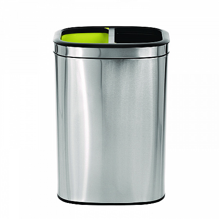 10.5 Gallon Stainless Steel Open Top Dual Compartment Trash Can (ALP470R40L)
