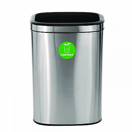 10.5 Gallon Compost Can, Brushed Stainless Steel (ALP47040LCO)