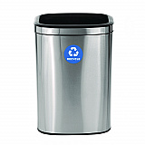 10.5 Gallon Slim Recycling Can, Brushed Stainless Steel (ALP47040LR)