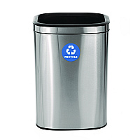 10.5 Gallon Slim Recycling Can, Brushed Stainless Steel (ALP47040LR)