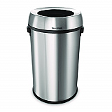 17 Gallon Stainless Steel Heavy-Gauge Brushed Open Top Commercial Trash Can (ALP47065L)